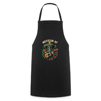 Mexican AF Mexico Pride Country Mexcellent - Cooking Apron - black - Front - AI Model Male 185 dark (185cm)