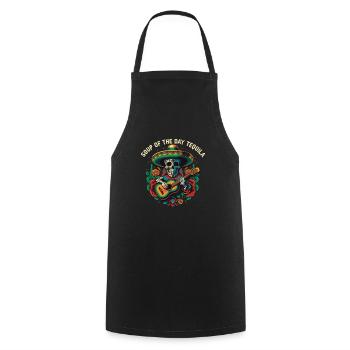 Soup Of The Day Tequila Alcoholic Tequila Drinker - Kochschürze - Schwarz - Vorne - AI Model Male 185 dark (185cm)