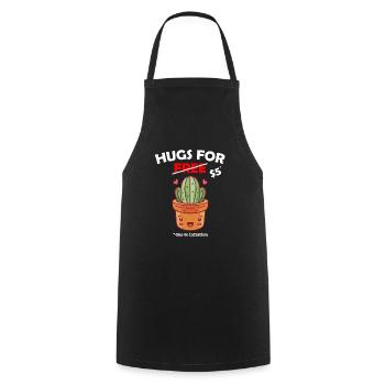 Funny cute cactus valentine costume Hugs For Free - Kochschürze - Schwarz - Vorne - AI Model Male 185 dark (185cm)