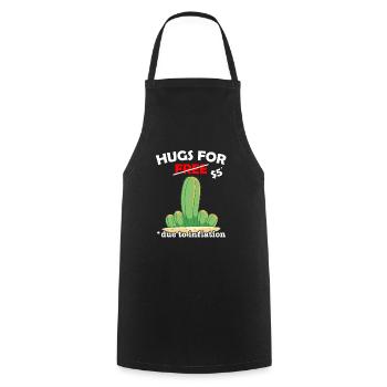 Fucktus cactus valentine costume Hugs For Free - Kochschürze - Schwarz - Vorne - AI Model Male 185 dark (185cm)