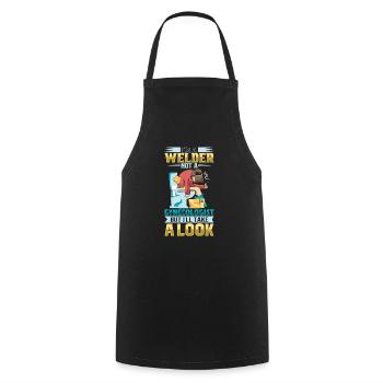 Welder Funny Funny Sweat Gift - Cooking Apron - black - Front - AI Model Male 185 dark (185cm)