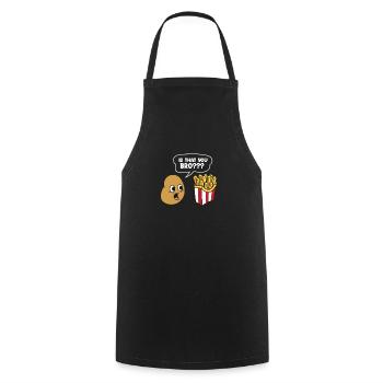 Français Frites Drôle d’amateur de restauration rapide Français frites - Tablier de cuisine - noir - Devant - AI Model Male 185 dark (185cm)