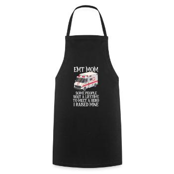 Paramedic First Responder Ambulance Driver - Cooking Apron - black - Front - AI Model Male 185 dark (185cm)
