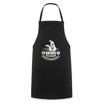 Sheepadoodle Doodle Dog - Cooking Apron - black - Front - AI Model Male 185 dark (185cm)