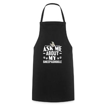 Sheepadoodle Doodle Dog - Cooking Apron - black - Front - AI Model Male 185 dark (185cm)