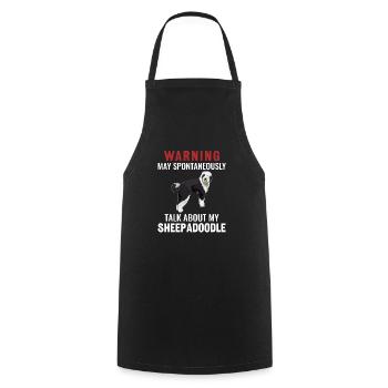 Sheepadoodle Doodle Dog - Cooking Apron - black - Front - AI Model Male 185 dark (185cm)