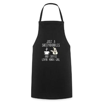 Sheepadoodle Doodle Dog - Cooking Apron - black - Front - AI Model Male 185 dark (185cm)
