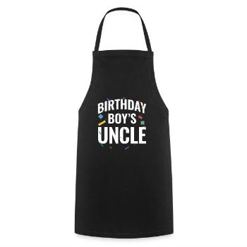 Uncle of the birthday boy Bauklötze - Cooking Apron - black - Front - AI Model Male 185 dark (185cm)