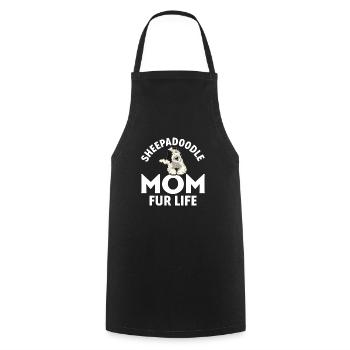 Sheepadoodle Doodle Dog - Cooking Apron - black - Front - AI Model Male 185 dark (185cm)