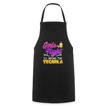 Girls Night Ich bringe den Tequila Spring Break - Kochschürze - Schwarz - Vorne - AI Model Male 185 dark (185cm)