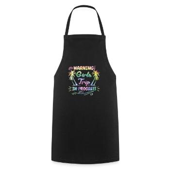 Attention Girls' Strip on the Road Girls Spring Break - Cooking Apron - black - Front - AI Model Male 185 dark (185cm)