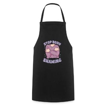 Positivité corporelle Acceptation de soi Art inspirant - Tablier de cuisine - noir - Devant - AI Model Male 185 dark (185cm)