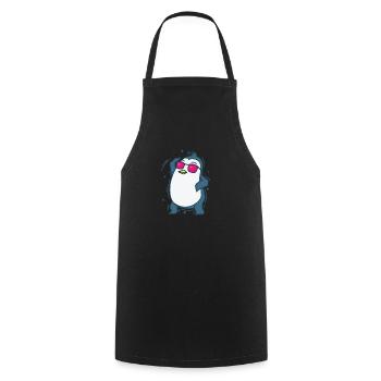 Penguin dancing Antarctica bird - Cooking Apron - black - Front - AI Model Male 185 dark (185cm)