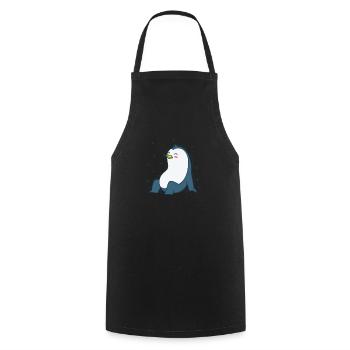 Pinguin und der Nachthimmel Antarktis - Kochschürze - Schwarz - Vorne - AI Model Male 185 dark (185cm)