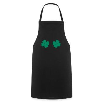 Manigances St Patrick’s Day Clover Ladies - Tablier de cuisine - noir - Devant - AI Model Male 185 dark (185cm)