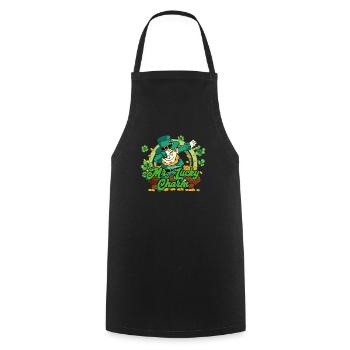 Mr Lucky Charm Glücksbringer Saint-Patrick - Tablier de cuisine - noir - Devant - AI Model Male 185 dark (185cm)