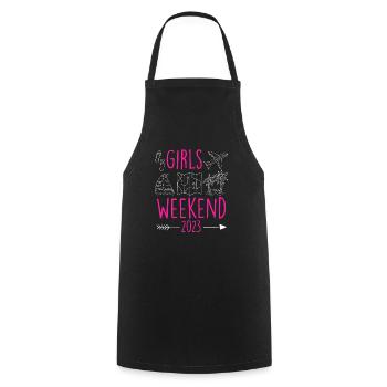 Mädelswochenende Girls Weekend 2023 Spring Break - Cooking Apron - black - Front - AI Model Male 185 dark (185cm)