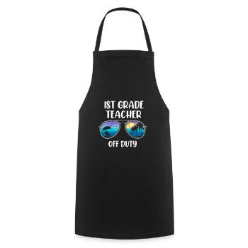 First Class Class Class Teacher off duty Holiday Teacher - Cooking Apron - black - Front - AI Model Male 185 dark (185cm)
