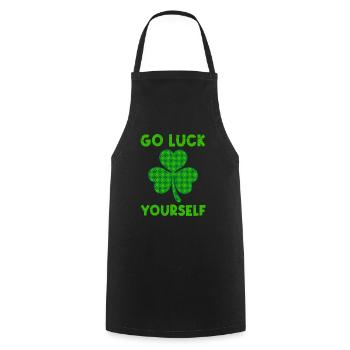Allez Luck vous-même drôle en disant la Saint-Patrick - Tablier de cuisine - noir - Devant - AI Model Male 185 dark (185cm)