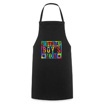 Mother of the birthday boy Bauklötze - Cooking Apron - black - Front - AI Model Male 185 dark (185cm)