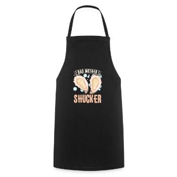 Oyster Lovers Drôle d’huître Oyster Shucker - Tablier de cuisine - noir - Devant - AI Model Male 185 dark (185cm)