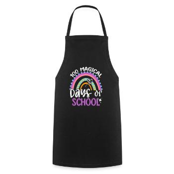 100 Magical Days Of School Einschulung Anfänger - Kochschürze - Schwarz - Vorne - AI Model Male 185 dark (185cm)