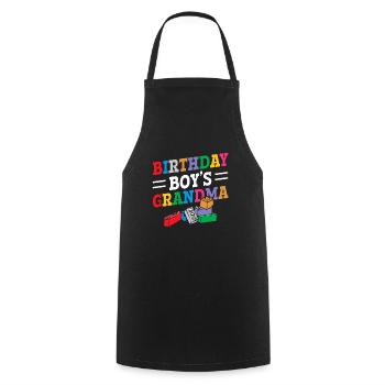 Birthday Kids Grandma Building Blocks - Tablier de cuisine - noir - Devant - AI Model Male 185 dark (185cm)