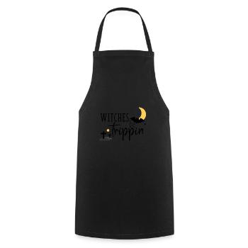 Halloween horror scary saying - Cooking Apron - black - Front - AI Model Male 185 dark (185cm)