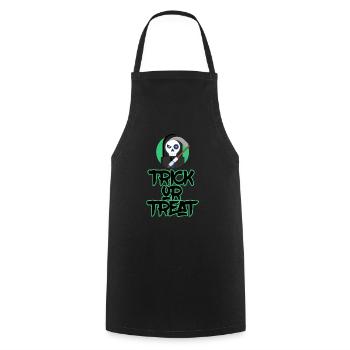 Halloween horror scary saying - Cooking Apron - black - Front - AI Model Male 185 dark (185cm)