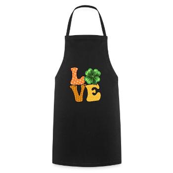 Les Irlandais adorent la Saint-Patrick - Tablier de cuisine - noir - Devant - AI Model Male 185 dark (185cm)