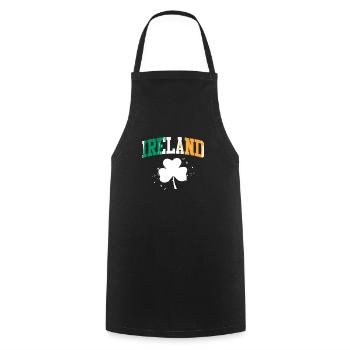 Irlande Trèfle Fête irlandaise de la Saint-Patrick - Tablier de cuisine - noir - Devant - AI Model Male 185 dark (185cm)