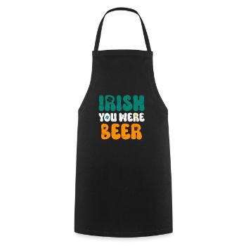 Irish you were Beer St Patrick’s Day - Kochschürze - Schwarz - Vorne - AI Model Male 185 dark (185cm)