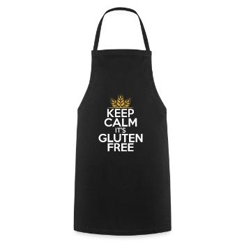 Keep Calm it's Gluten Free For Gluten Free Lover - Kochschürze - Schwarz - Vorne - AI Model Male 185 dark (185cm)