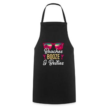 Plages Alcool Besties 2023 Vacances de printemps - Tablier de cuisine - noir - Devant - AI Model Male 185 dark (185cm)