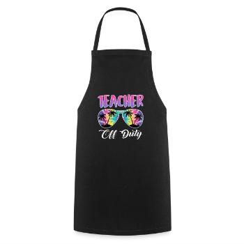 Enseignant hors service enseignant enseignant à la retraite - Tablier de cuisine - noir - Devant - AI Model Male 185 dark (185cm)