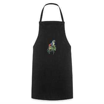 Macaw Parrot I South America Exotic bird for - Cooking Apron - black - Front - AI Model Male 185 dark (185cm)