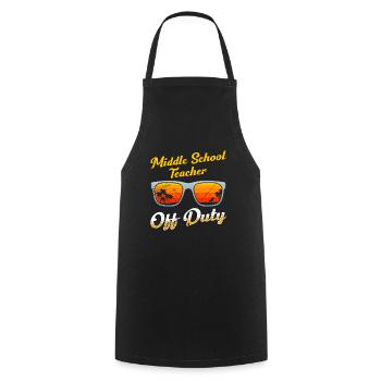 Mittelstufe Klassenlehrer off duty Ferien Lehrer - Kochschürze - Schwarz - Vorne - AI Model Male 185 dark (185cm)