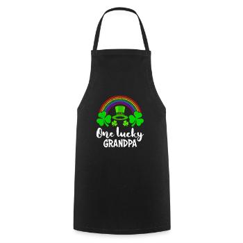One Lucky Grandpa St Patrick’s Day Opa - Kochschürze - Schwarz - Vorne - AI Model Male 185 dark (185cm)