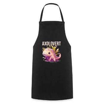 Axolovert Axolotl Lover Amphibian Mexican Walking - Cooking Apron - black - Front - AI Model Male 185 dark (185cm)