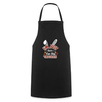 Joyeux lapin de Pâques drôle de jour de Pâques - Tablier de cuisine - noir - Devant - AI Model Male 185 dark (185cm)