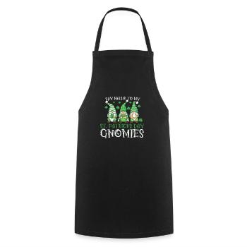 Garden Gnomes Gnome Lover Funny Gnome Gardening - Cooking Apron - black - Front - AI Model Male 185 dark (185cm)