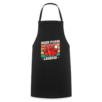 Beer Pong Legend Bierpong Party Bier Pong - Tablier de cuisine - noir - Devant - AI Model Male 185 dark (185cm)