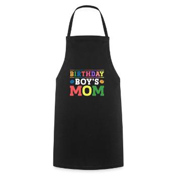 Mother of the birthday boy Bauklötze - Cooking Apron - black - Front - AI Model Male 185 dark (185cm)