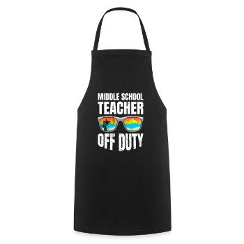 Mittelstufe Klassenlehrer off duty Ferien Lehrer - Kochschürze - Schwarz - Vorne - AI Model Male 185 dark (185cm)