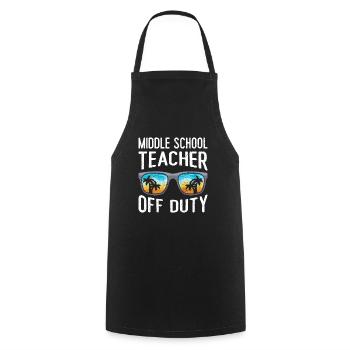 Mittelstufe Klassenlehrer off duty Ferien Lehrer - Kochschürze - Schwarz - Vorne - AI Model Male 185 dark (185cm)