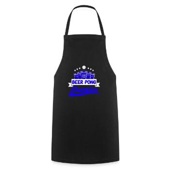 Beer Pong Champion Drinking Game Party Beer Pong - Tablier de cuisine - noir - Devant - AI Model Male 185 dark (185cm)