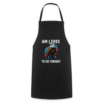 Am I Free to Go Tonight Patriotic American USA - Kochschürze - Schwarz - Vorne - AI Model Male 185 dark (185cm)