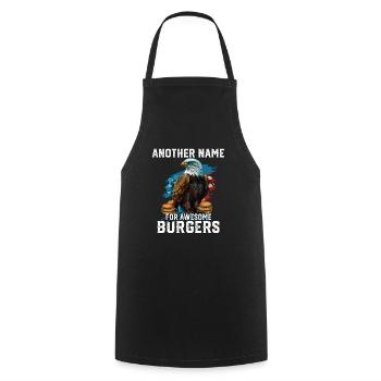 Another Name For Awesome Burgers Funny America - Cooking Apron - black - Front - AI Model Male 185 dark (185cm)