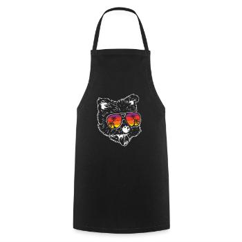West highland terrier - Cooking Apron - black - Front - AI Model Male 185 dark (185cm)