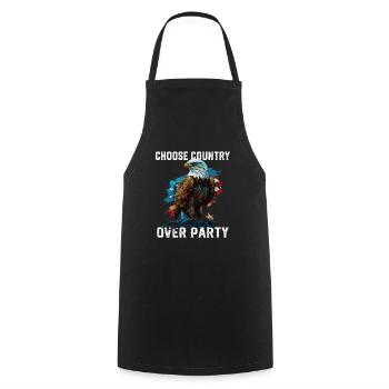 Choisissez le pays plutôt que le patriotisme patriotique - Tablier de cuisine - noir - Devant - AI Model Male 185 dark (185cm)